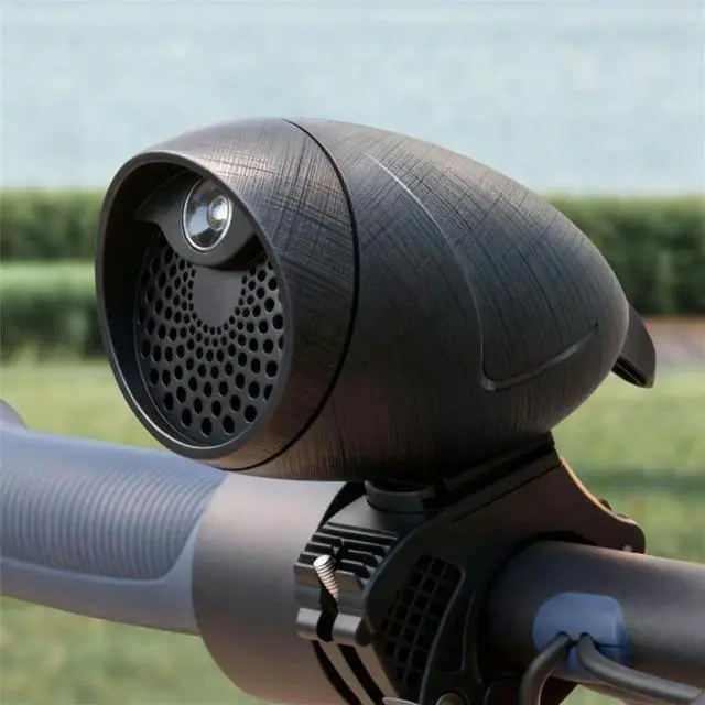 Alt view image 2 of 6 - Bike Headlight with Remote Control Bicycle DIY Voice Speaker Waterproof Road Bike Bell
