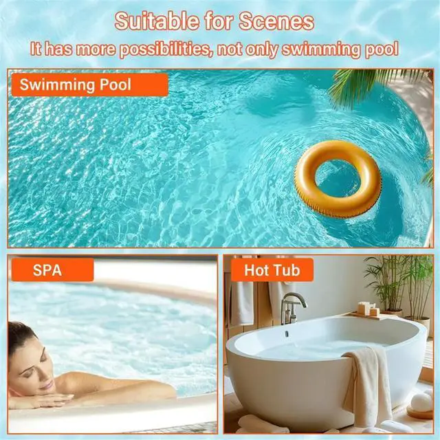 Alt view image 2 of 6 - 7 in 1 Water Tester Digital Water Meter for Swimming Pool SPA PH/ORP/Salt/TDS/EC/Temp/Fertility Tester Pen