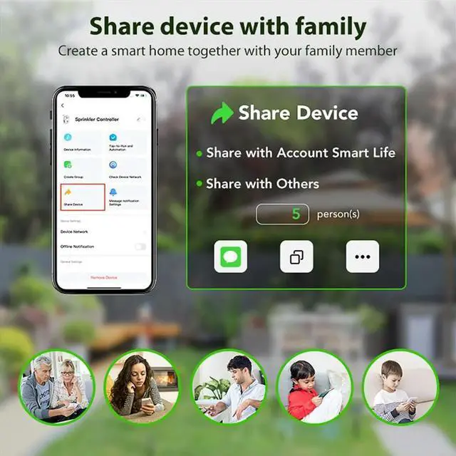 Main image of ligent Watering Device Pump Timed Automatic Drip Irrigation System Remote APP Controller for Garden Terrace