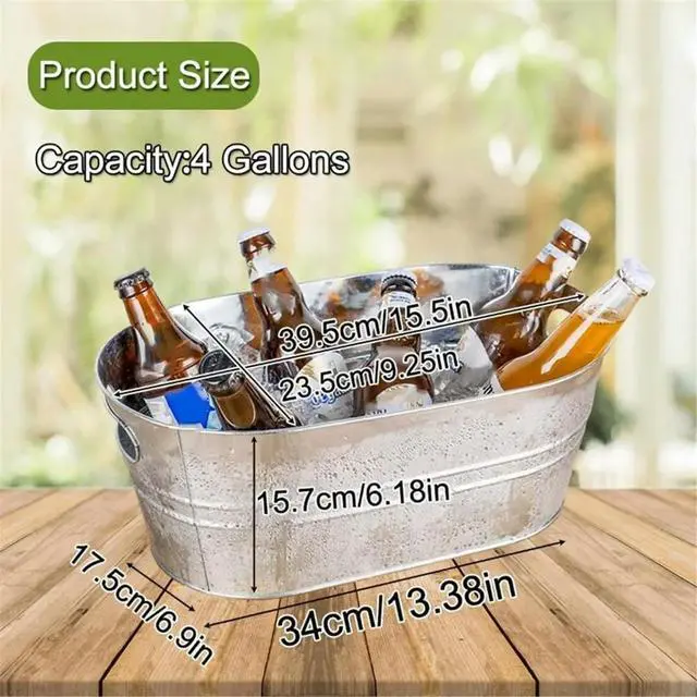 Alt view image 2 of 6 - 2PCS l Ice Bucket Insulated Champagne Bucket Beer Drink Cooler Drink Cocktail Bar Ice Bucket Large Capacity