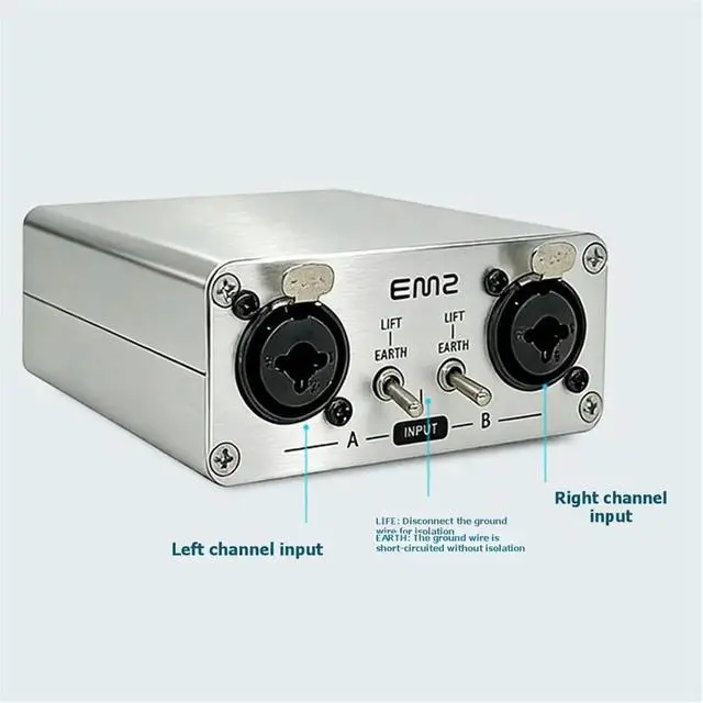 Alt view image 3 of 6 - Multi-Functional XLR Audio Isolator Audio Noise Filter Audio Isolator Musical Instrument Balanced Impedance DI Box
