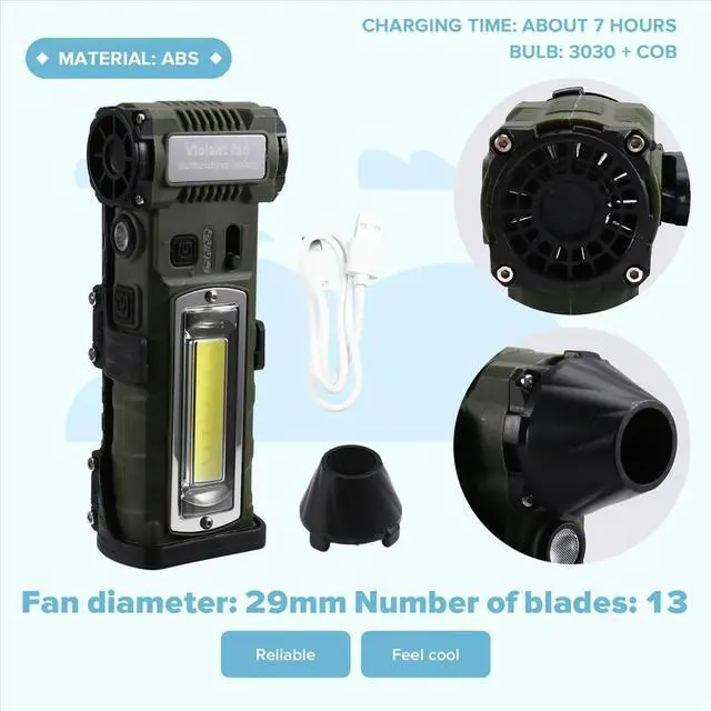 Alt view image 2 of 6 - Handheld Turbo Jet Fan with LED 110000RPM Adjustable Speed Hair Dryer Vacuum Cleaner Air Dust Blower Brushless Motor C