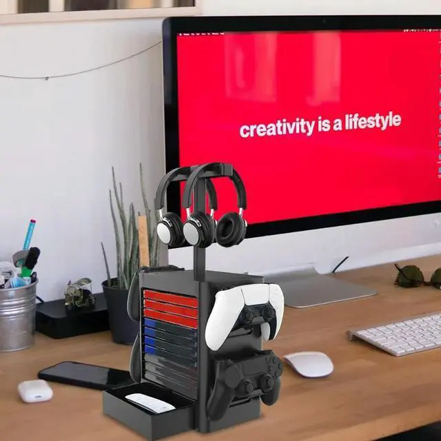 Alt view image 3 of 6 - Multi-Platform Gaming Accessory Stand for PS5, PS4, Xbox Series, Xbox One