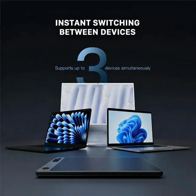 Alt view image 3 of 6 - Multi-Function Gestures Trackpad Rechargeable Touchpad Bluetooth + 2.4G + Wired Touchpad for Laptop