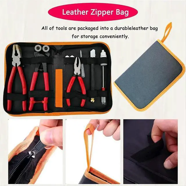 Alt view image 3 of 6 - Glass Cutting Tool Set Kit, Wheeled Glass Tile Nippers Glass Running Pliers Breaking Pliers Oil Feed Glass Cutter Set