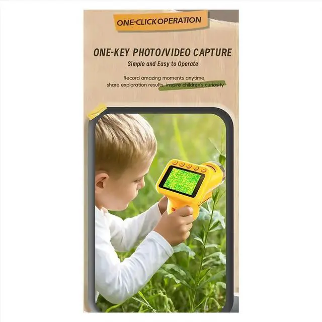 Main image of 1600X Handheld Microscope 2 Inch Screen Children Magnifier Lens Mini Electronic Microscopes Support Cam Photos
