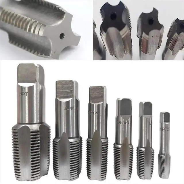 Alt view image 2 of 6 - 6 Pcs NPT Pipe Tap Set Threading Plumbing NPT Tap Set with Case Thread Tapping Tool Kit