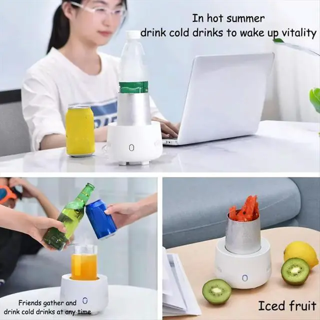 Alt view image 2 of 6 - Car Mounted Mini Refrigerator Automobile Home Dual-Purpose Refrigeration Small Refrigeration Cup 12V 24V