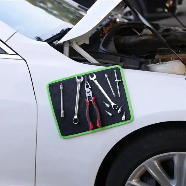 Alt view image 2 of 6 - Magnetic Tool Pad Flexible Tool Holder Mat Trays Organizer and for Screws Wrenches Magnets