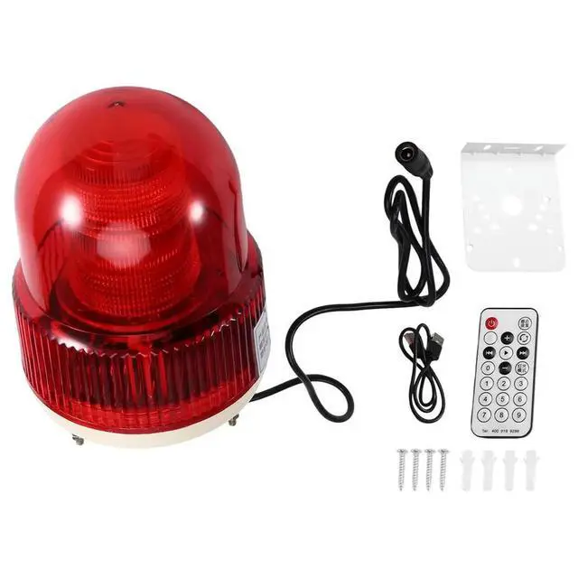Alt view image 2 of 6 - Voice Sound and Light Alarm Switch 24v Factory Workshop Vehicle Construction Site Microwave Induction Warning Light