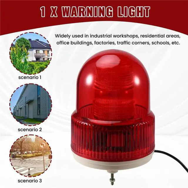 Main image of Voice Sound and Light Alarm Switch 24v Factory Workshop Vehicle Construction Site Microwave Induction Warning Light