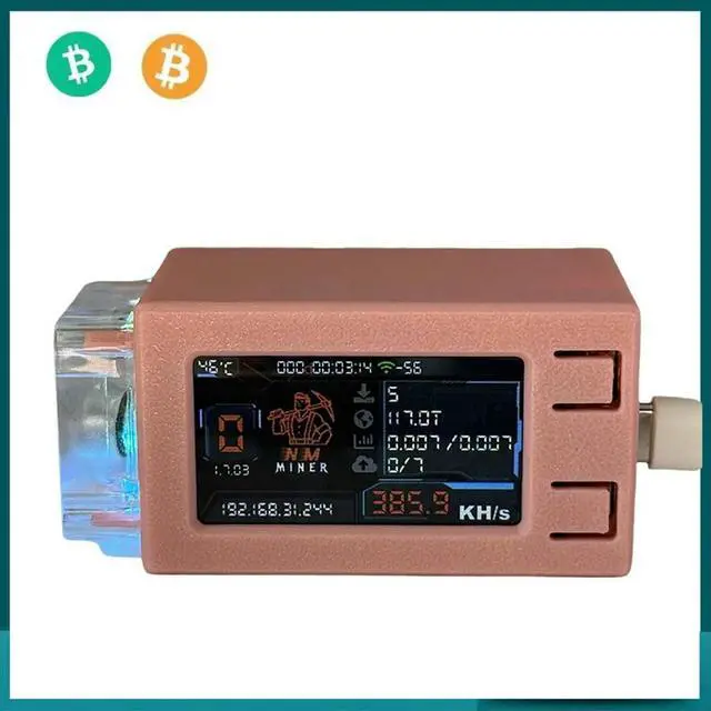 Main image of NMMiner Nerdminer V2 Pro Max 390KH/S Solo Lottery Miner BTC Miner Nerd Miner Bitcoin Crypto Miner with RGB Cool Fan