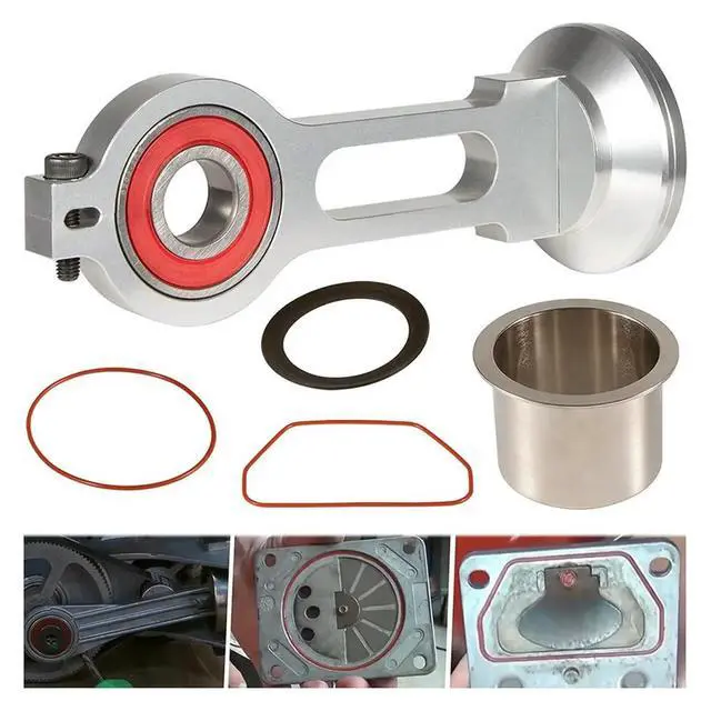 Alt view image 3 of 6 - KK-4835 Compressor Piston Kit Connecting Rod Replacement Kit ly Fits for Sears Craftsman Devildiss Dewalt Porter