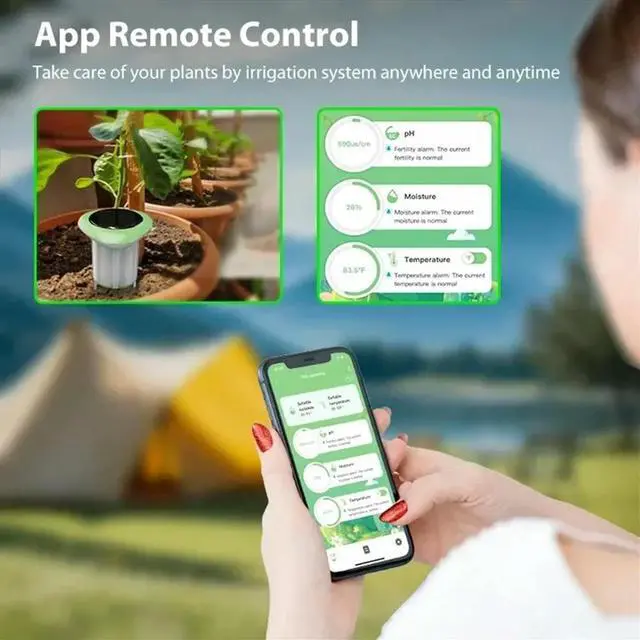 Main image of Tuya Soil Sensor Solar Power Temperature Moisture Soil Qualities Detection for Farm Plants Hygrometer Garden Tools