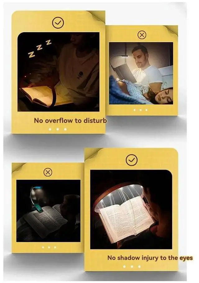 Alt view image 2 of 6 - Rechargeable Book Light for Reading, Eye-Care Reading Light, 3 Color Temperatures, Stepless Dimming, No Flicker