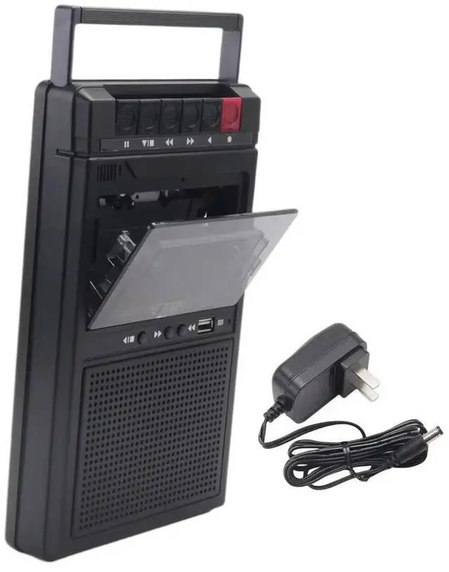 Alt view image 3 of 6 - Multifunction Retro Handheld Tape USB Player Cassette Recorder Music Player Built-in Bluetooth Speakers