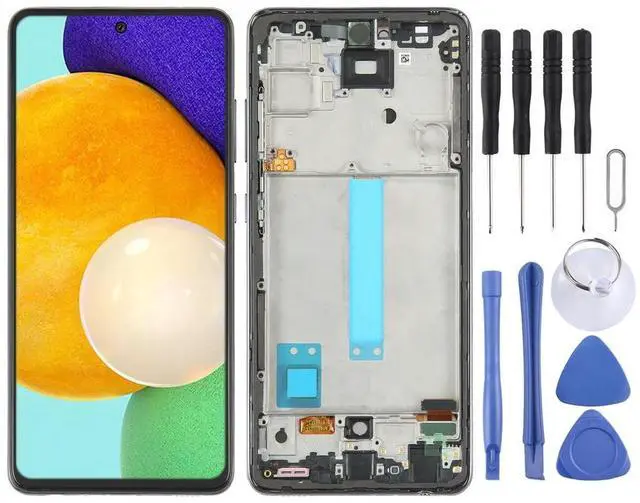Main image of 6.33 inch OLED LCD Screen for Galaxy A52 5G SM-A526 Digitizer Full Assembly with Frame Repair Replacement LCD Screen