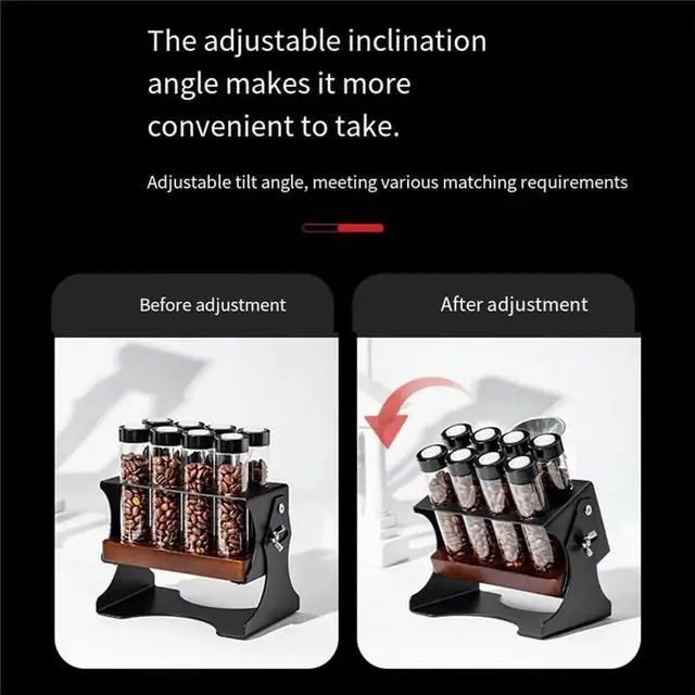 Main image of Coffee Beans Container Display Rack Tea Tube Bottle Glass Espresso Coffee Accessories Tool