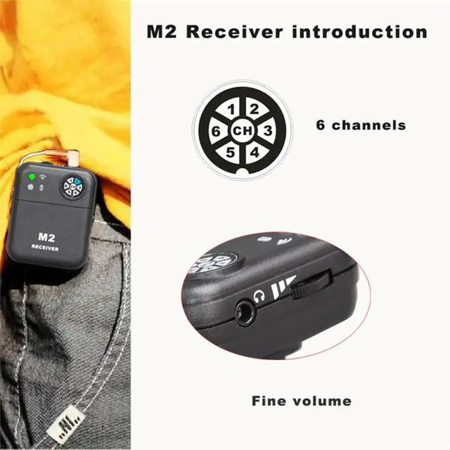 Alt view image 3 of 6 - in-Ear Monitor System 2.4Ghz IEM System Transmitter Receiver for Music Studio Live Broadcast Stage