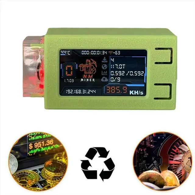 Alt view image 2 of 6 - Nerdminer V2 Pro Max with RGB Cool Fan 390KH/S Solo Lottery Miner BTC Miner Nerd Miner Bitcoin Crypto Miner NMMiner