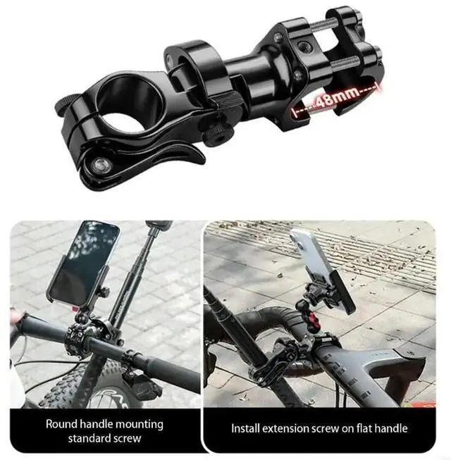 Main image of l Clamp With Telescoping Rod And Phone Mount For Cycling Enthusiasts