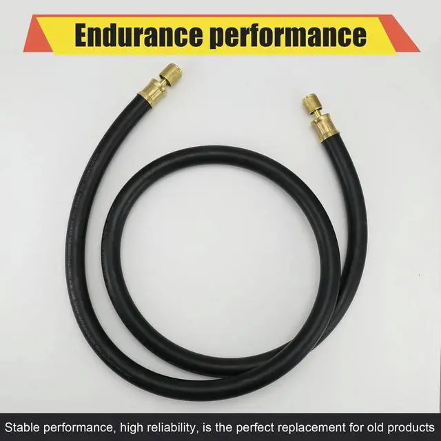 Alt view image 2 of 6 - High-Flow Refrigerant Hose, Black, 6ft, 1/2inch Diameter, 3/8inch to 1/4inch Fitting
