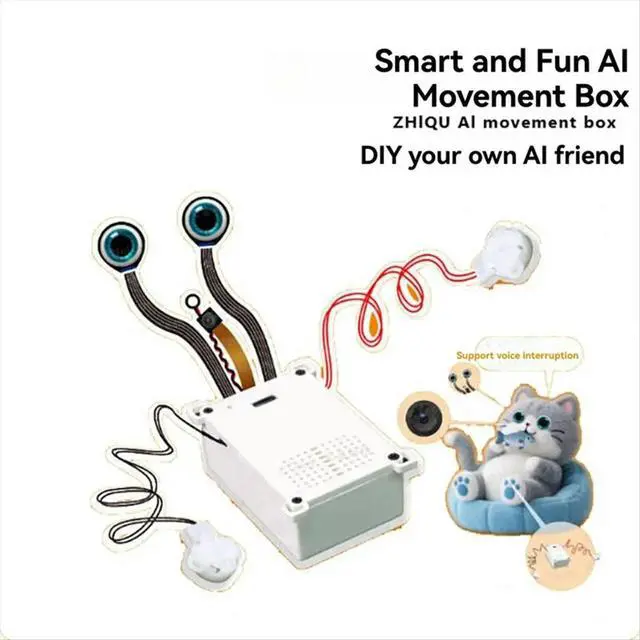 Alt view image 2 of 6 - Ai Movement Box AI Box Toy Voice Recognition+AI Conversation Technology 0.71inch Dual-Screen+Camera for DIY AI Doll