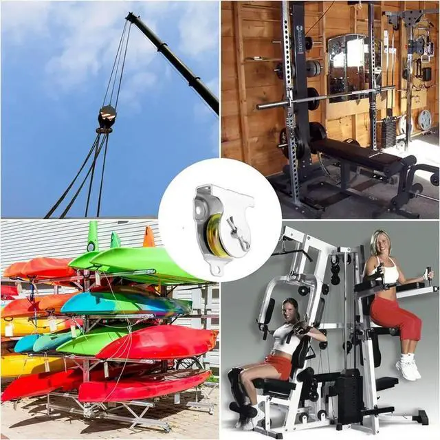 Main image of 10pcs Wall Mount Pulleys, 1-1/2" Ceiling Mount Single Pulley V-Groove Pulley Hardware Accessories for 3/8" Wire or Rope