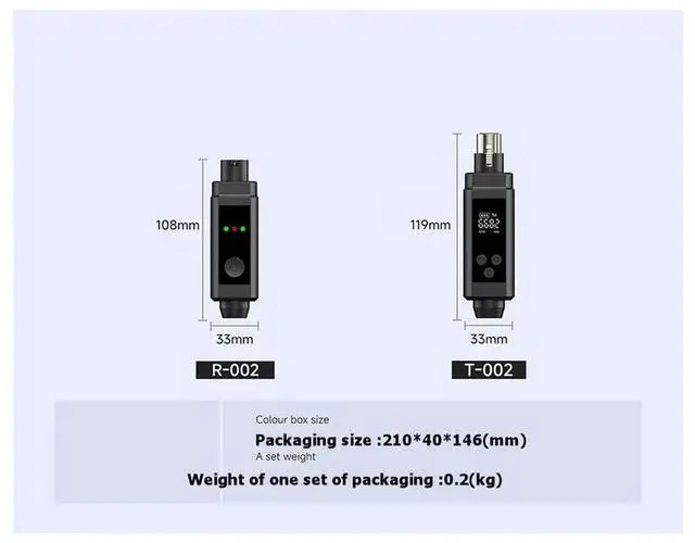 Main image of 48V UHF Microphone Converter XLR Transmitter and Receiver Microphone System for All Kind Microphone B
