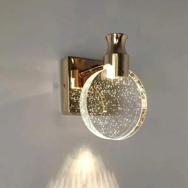 Alt view image 3 of 3 - Luxury Single Lens LED Wall Lamp Aisle Corridor Bedroom Bedside Stair Background Living Room Decor Night Light