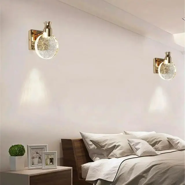 Alt view image 2 of 3 - Luxury Single Lens LED Wall Lamp Aisle Corridor Bedroom Bedside Stair Background Living Room Decor Night Light