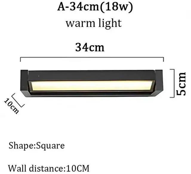 Alt view image 3 of 3 - LED Wall Lamps for Outdoor Use, IP65 Waterproof with Adjustable Angle, Aluminum Wall Sconce for Garden, Patio,Home Decor
