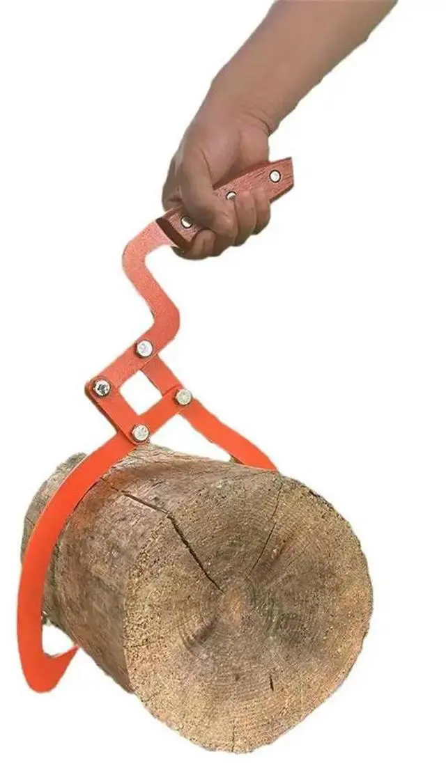 Main image of Wood Handle 2 Claw Skidding Tongs Non-Slip Grip, Log Lifting, Handling, Dragging & Carrying Tool (20 in)