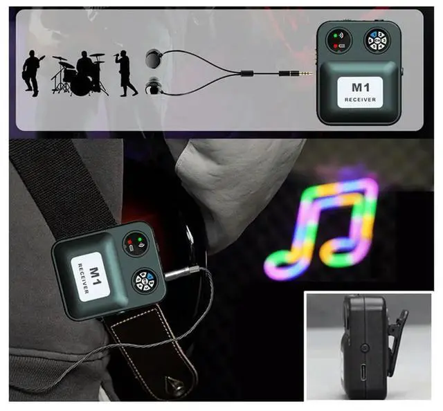 Main image of in-Ear Monitor System 2.4Ghz IEM System with Transmitter Receiver for Music Studio Live Broadcast