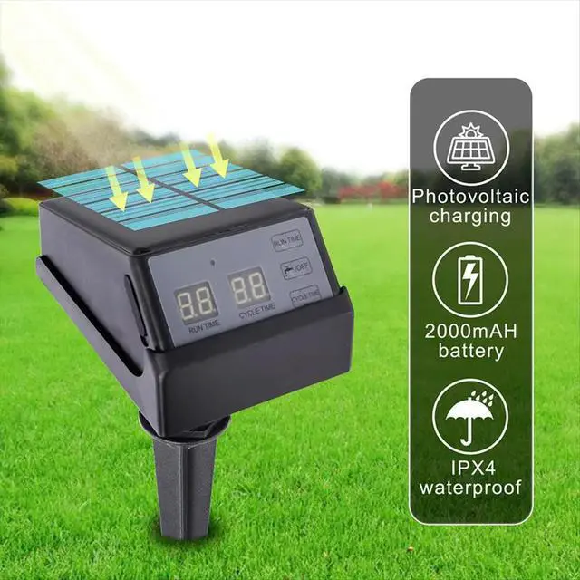 Alt view image 2 of 6 - Solar Automatic Irrigation Timer Drip Irrigation Water Pump Control Watering System for Garden Lawn Pot 2000mAh