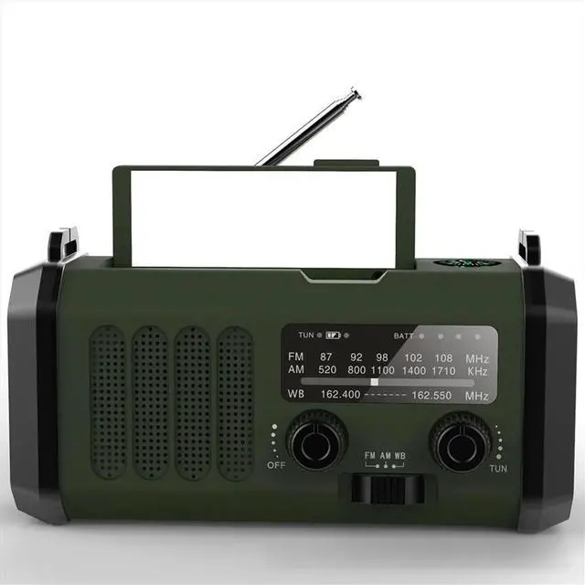 Main image of Multifunctional Hand-Crank Radio Outdoor Emergency FM/AM/WB Solar Charging Lighting Flashlight Power Bank