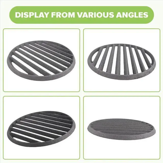 Main image of Cast Iron Bottom Fire Grate Round BBQ Grill Grate, High Heat Charcoal Plate Bottom Grate Grill Parts 11 Inch