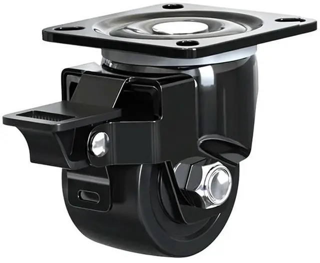 Alt view image 2 of 6 - 2 Inch 2 Swivel Wheels + 2 Brake Wheels Heavy-Duty Swivel Casters Industrial Heavy-Duty Nylon Wheels 600kg Load Capacity