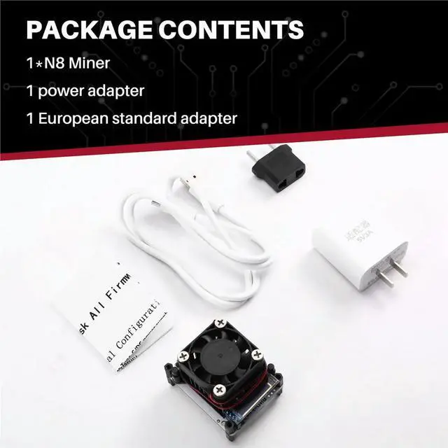 Alt view image 3 of 6 - Bitdsk N8 200Gh/S BM1397 Bitcoin ASIC BTC Miner Solo Lottery Miner EU PLUG