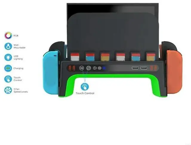 Main image of Functional Controller Stand With Quick Charging And Fashionable Color Lights