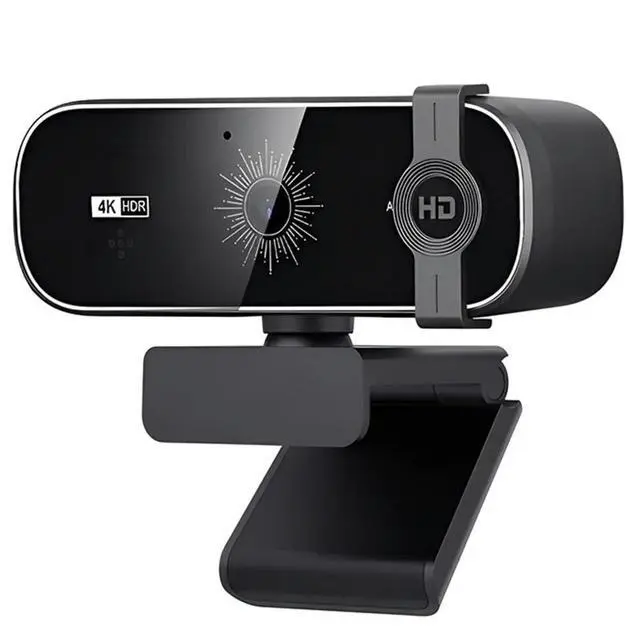 Alt view image 2 of 6 - uyuy 4K Webcam with Remote Control Privacy Cover Webcam Plug & Play for PC Laptop/Desktop Video Calling