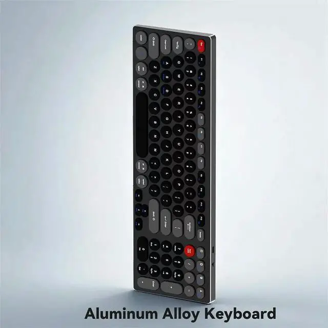 Main image of 98-Key Ultra-Thin Aluminum Silent Keyboard with Scissor-Switch, Tri-Mode BT/2.4G/Type-C Connectivity Ergonomic Design A