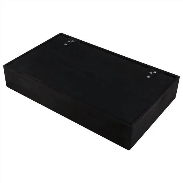 Alt view image 3 of 6 - Flip Design Shelf with Secret Compartment Wall Mounted Bookshelf Modern Decoration Black