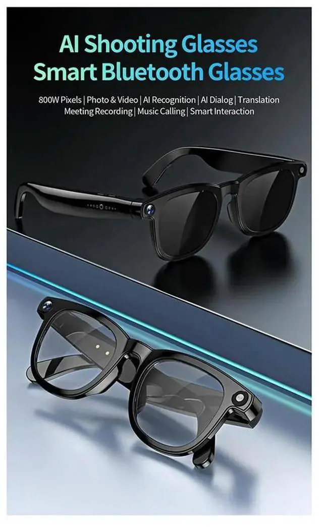 Main image of 800W HD AI Glasses with Camera, Video Recording, Bluetooth Call, Real-Time Translation,Polarized Sunglasses Lenses