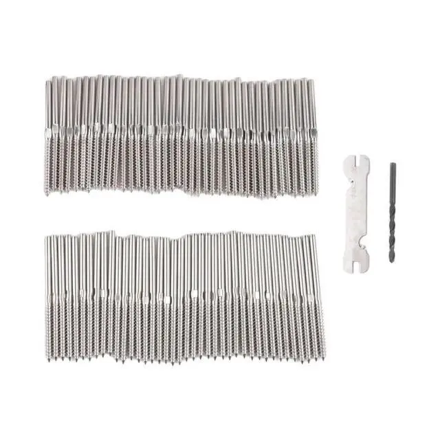 Alt view image 3 of 5 - Swage Lag Screws for Cable Railing-1/8" Cable Railing Hardware Kit, Left and Right Handed Thread for Post Railing System