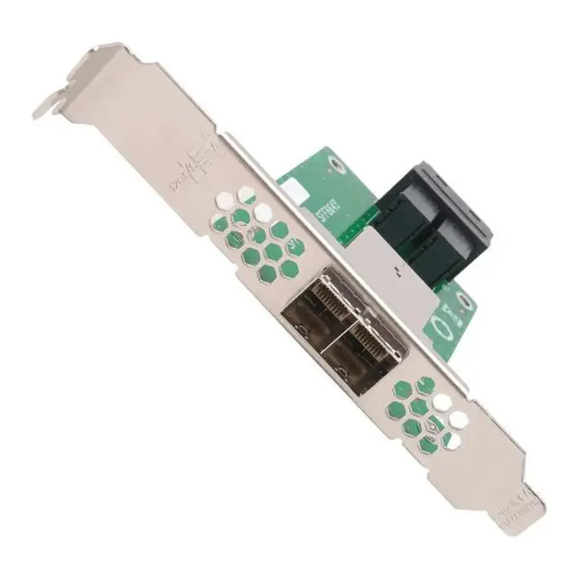 Alt view image 2 of 3 - 2-Port SFF-8644 to SFF-8643 Expansion Card 8 SAS/SATA/SSD 6Gbps Mini SAS HD Riser Card