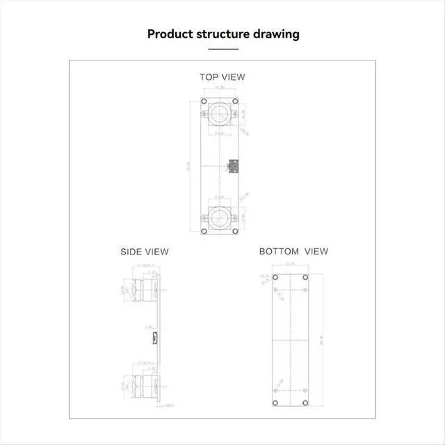 Alt view image 3 of 3 - 23 Degree Camera Module OV9732 1MP 12mm Dual Camera Module Manual Focus with Shell+Tripod for WinXP/7/8/10 Linux/Android