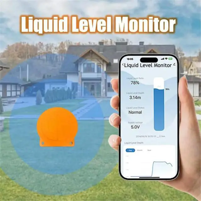 Alt view image 3 of 6 - Water Level Sensor Water Tank Level Monitor Oil Tank Gauge Sensor , Automatic Alarm Indicator US Plug