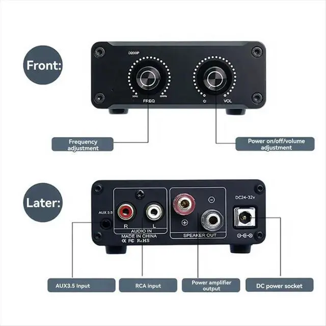 Alt view image 2 of 6 - D200P TPA3221 Mono High Power Subwoofer Amplifier HIFI Fever Digital Audio Amplifier for Superior Sound White