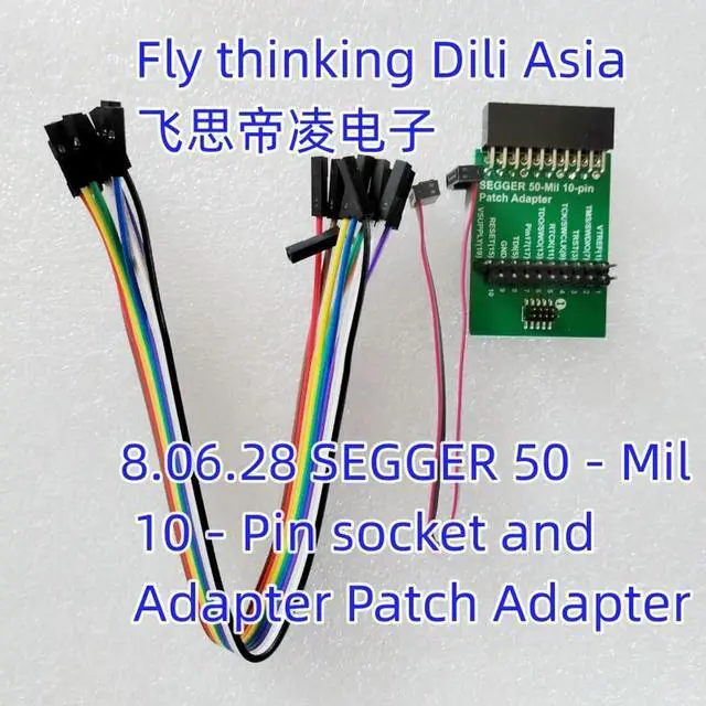 Main image of 8.06.28 SEGGER 50 - Mil 10 - Pin socket and Adapter Adapter board 20-10 For custom line sequence J-LINK 10PIN 1.27MM 20PIN 2.54